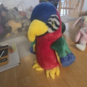1999 Jabber Colorful Parrot Plush Toy